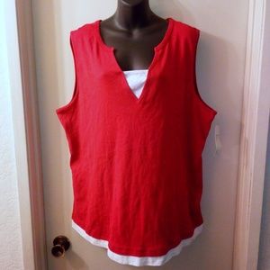 🔥Erika Woman Red Tank Top - 2X NWT